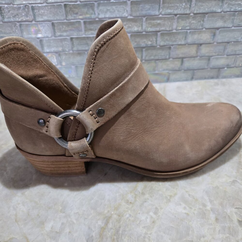 Tan leather ankle boots